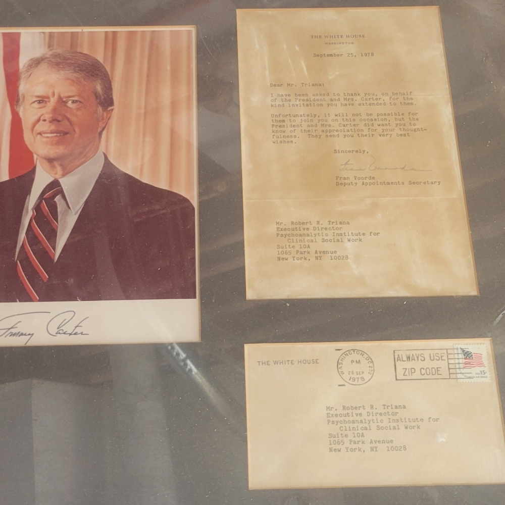 Jimmy Carter letter and pic